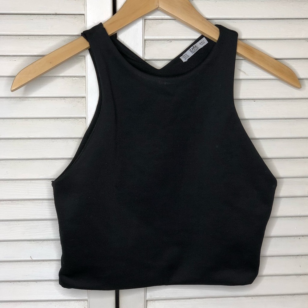 ZARA black crop top size M
